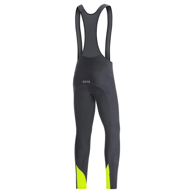 Medium - Gorewear Men's C3 Thermo Bib Tights+ - Black / Neon Yellow - Premium Cycling Gear Paldo Bikes