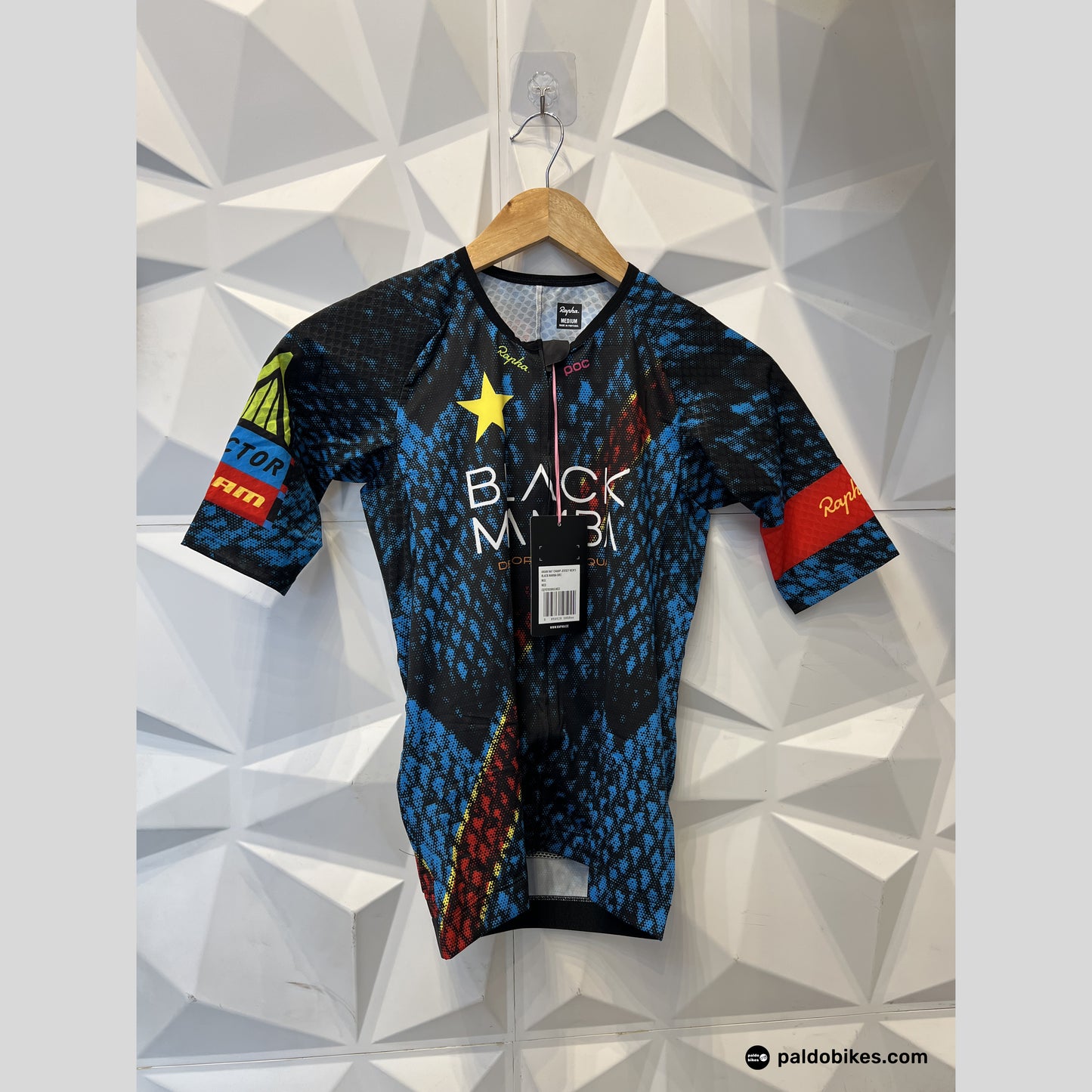Large - Rapha Men's Pro Team Aero Jersey - Amani Black Mamba - In Stock Paldo Bikes Shop Bacoor