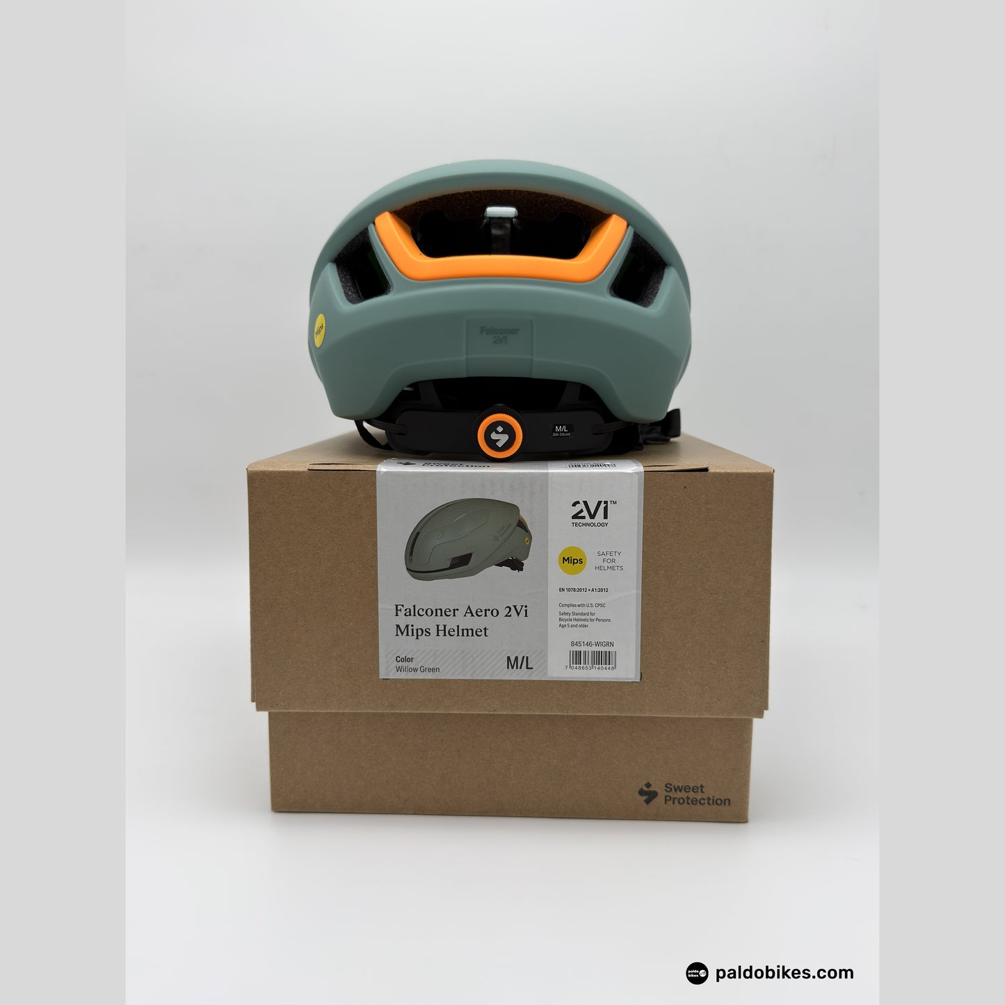 l-xl - Sweet Protection Falconer Aero 2Vi Mips Helmet - Willow Green - Authentic Road Cycling Gear Paldo Bikes Cavite