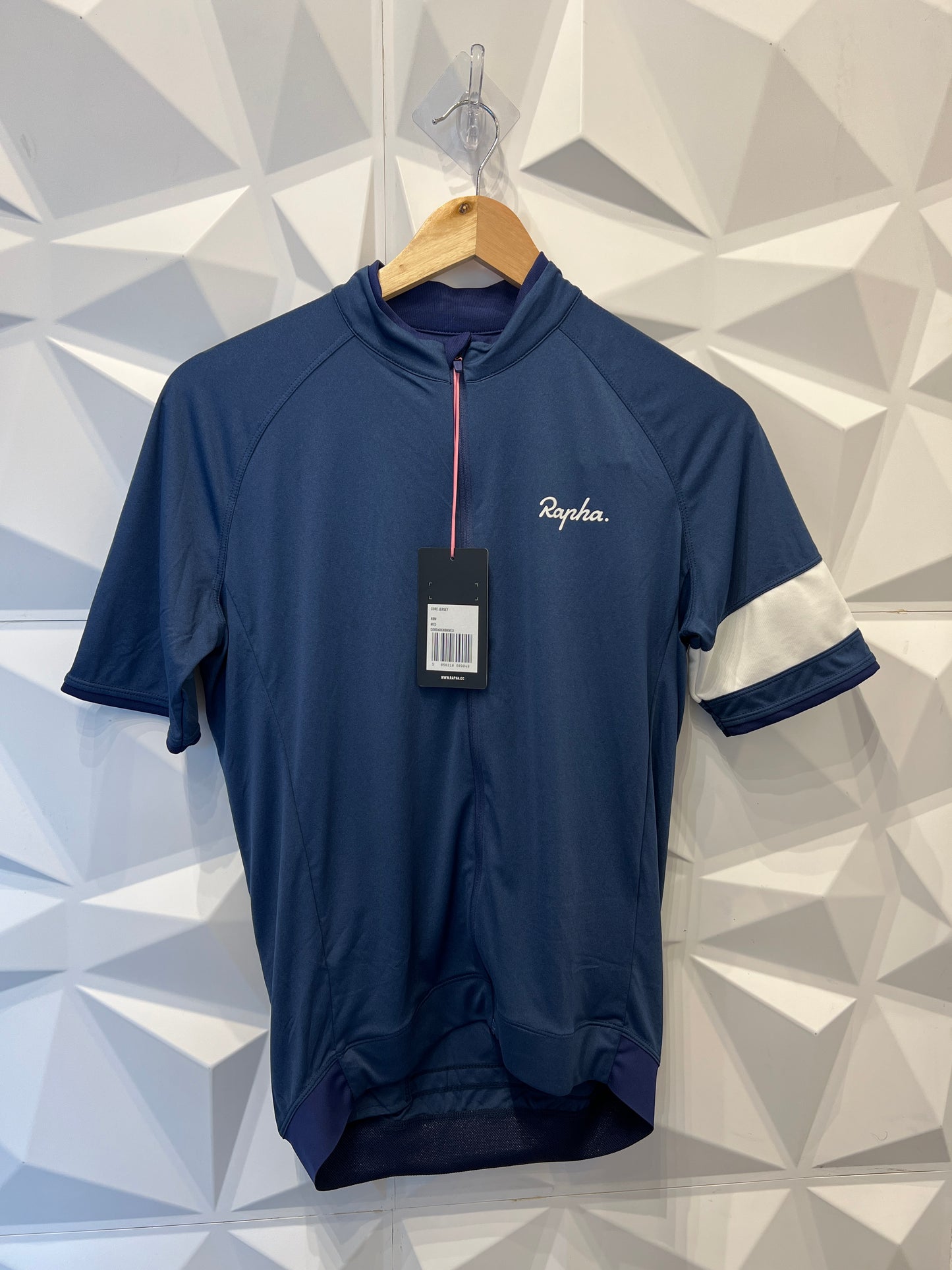 Large - Rapha Men's Core Jersey - NBM Navy Marl / White - Paldo Bikes Shop Bacoor Cavite