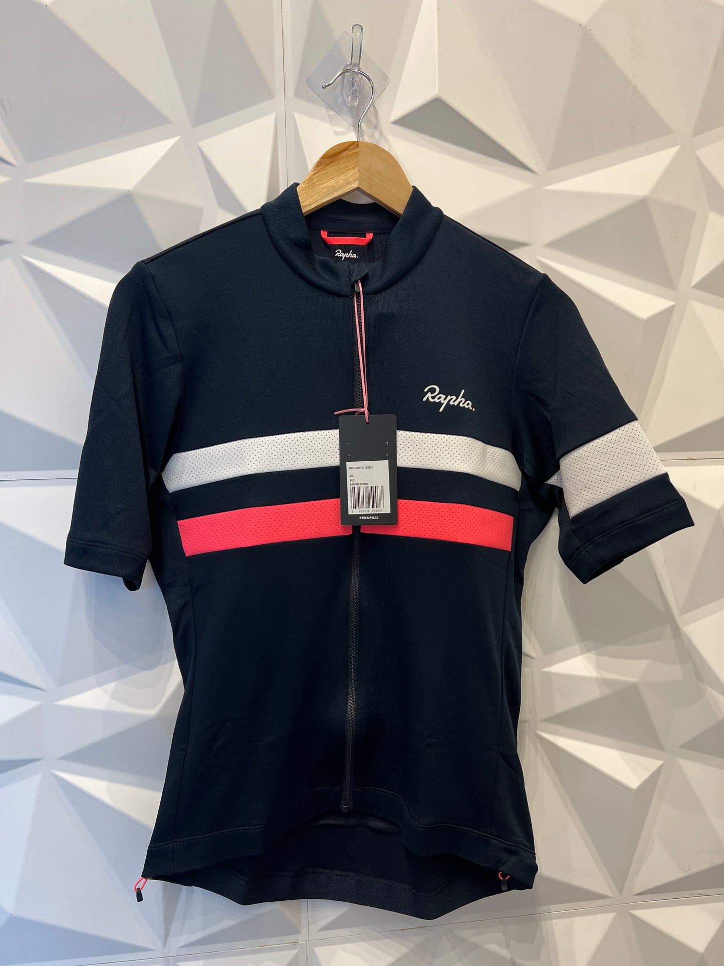 Rapha Men's Brevet Jersey - Dark Navy / High-Vis Pink