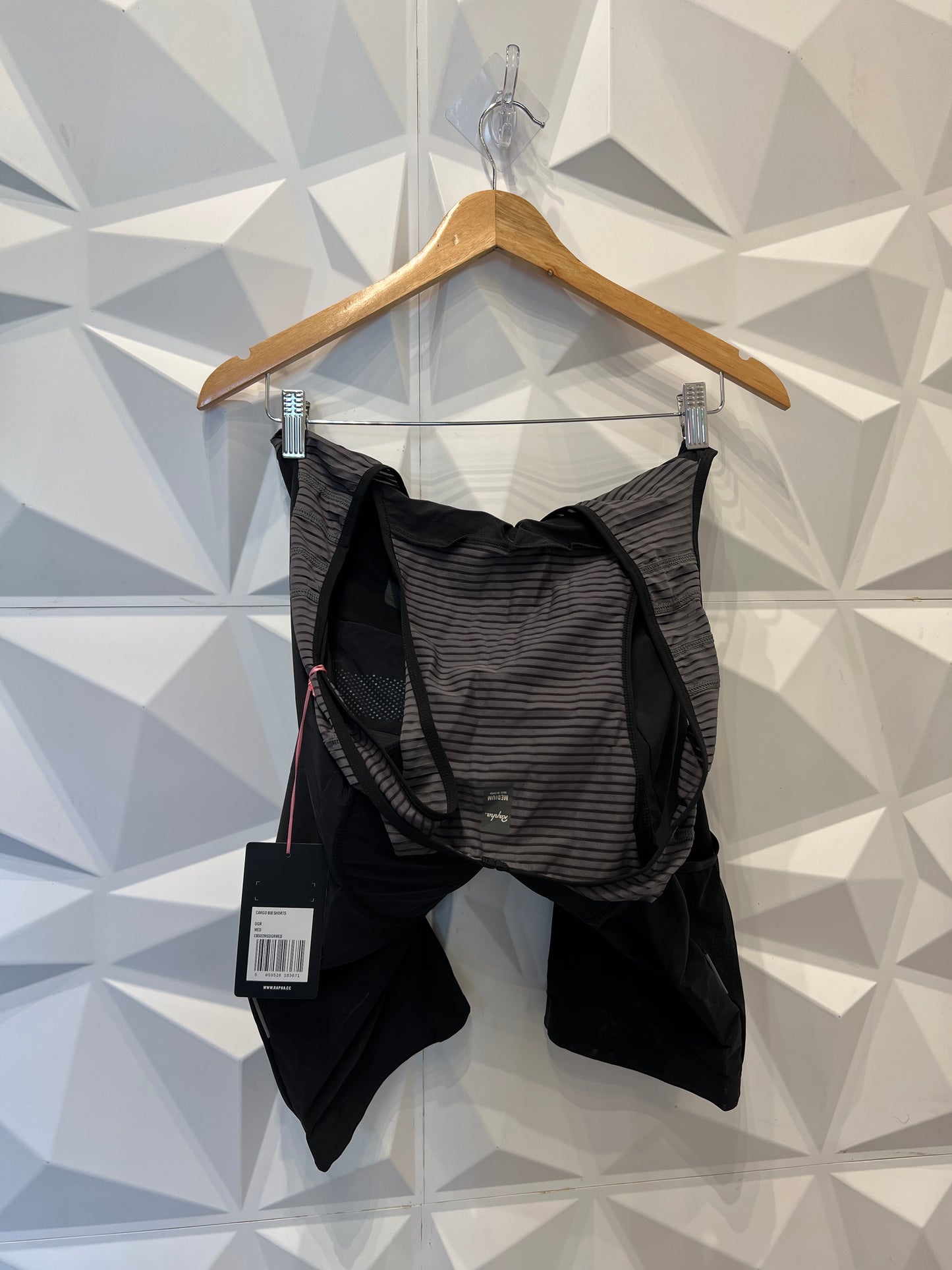 Large - Rapha Men's Cargo Bib Shorts - Dark Grey - Paldo Bikes Cavite