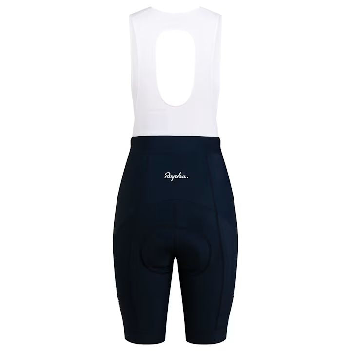 Small - Rapha Women's Core Bib Shorts - Dark Navy / White - Paldo Bikes Cavite