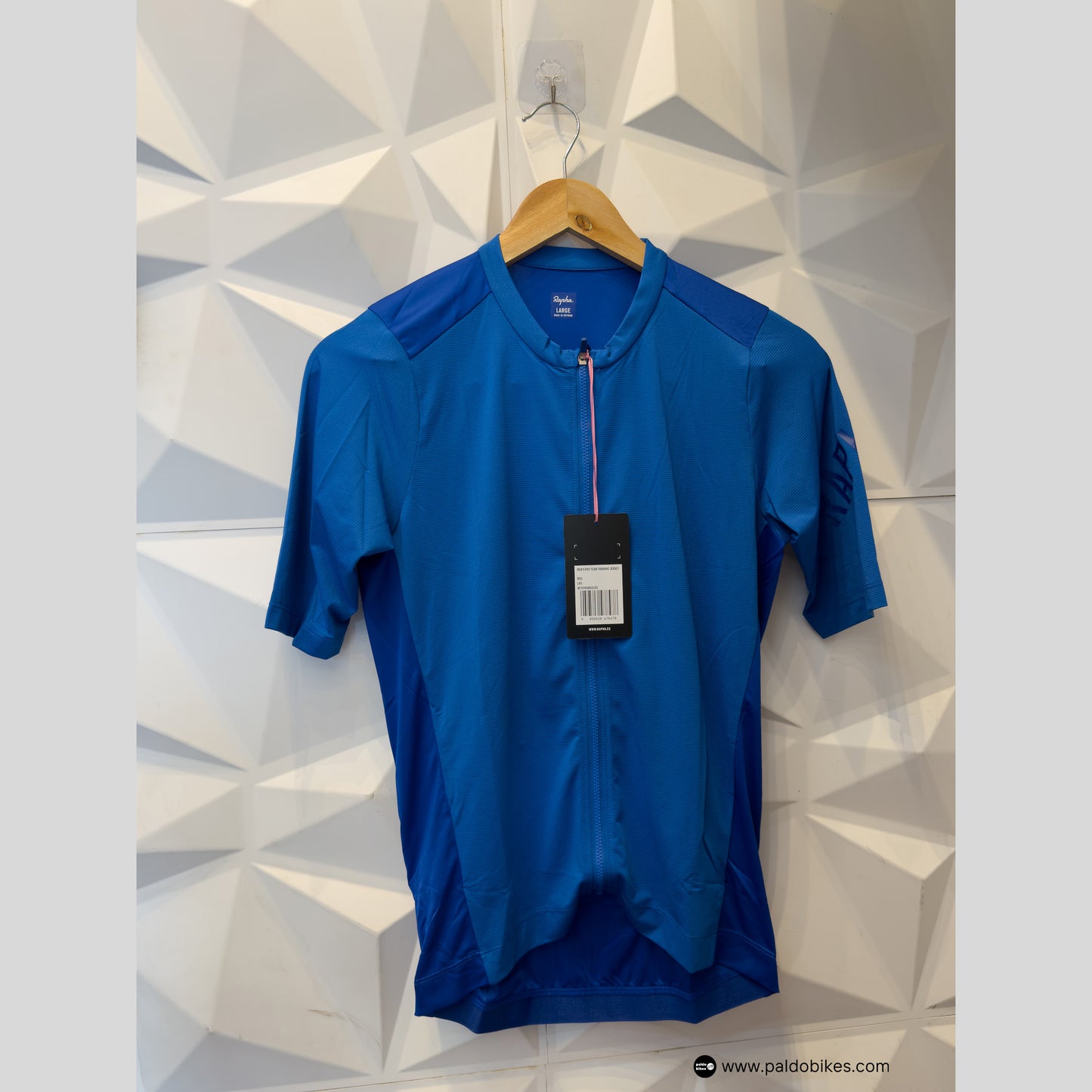 Large - Rapha Men's Pro Team Training Jersey - BOU Light Blue / Blue - Authentic Road Cycling Gear Paldo Bikes Cavite