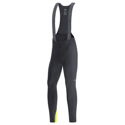 Small - Gorewear Men's C3 Thermo Bib Tights+ - Black / Neon Yellow - Paldo Bikes Cavite