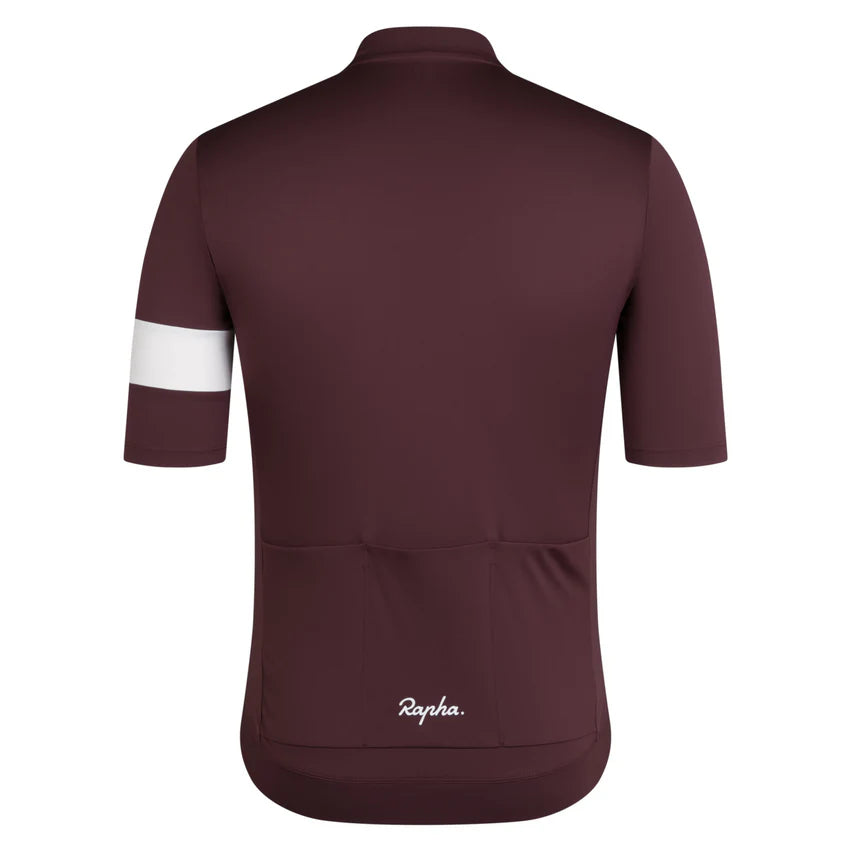 Medium - Rapha Men's Core Jersey - FDW Fudge / White Alyssum - Premium Cycling Gear Paldo Bikes