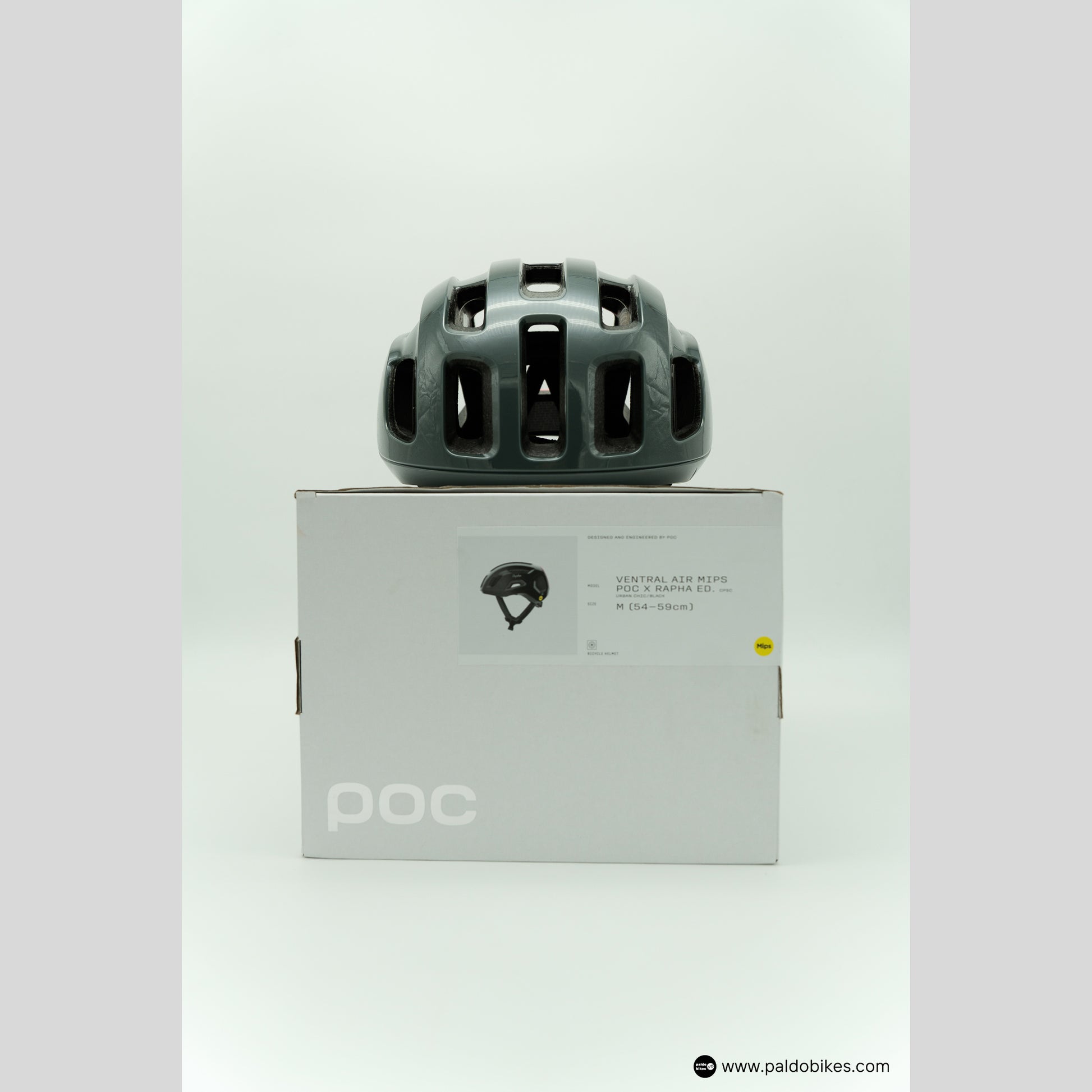 s - Rapha + POC Ventral Air MIPS - Green Grey - Premium Cycling Gear Paldo Bikes