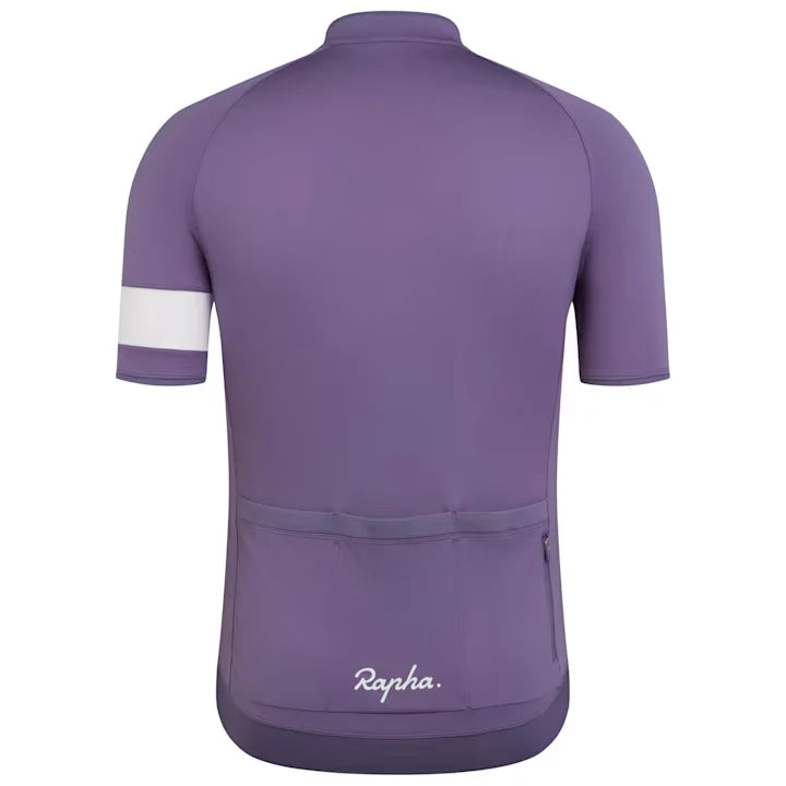 Large - Rapha Men's Core Jersey - CDA Dusted Lilac / White - Premium Cycling Gear Paldo Bikes