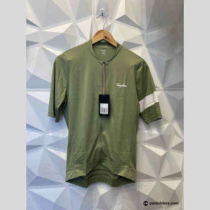 Large - Rapha Men's Core Jersey - OGW Olive Green / White - Authentic Road Cycling Gear Paldo Bikes Cavite