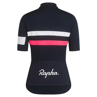 Rapha Women's Brevet Lightweight Jersey - Dark Navy / High-Vis Pink