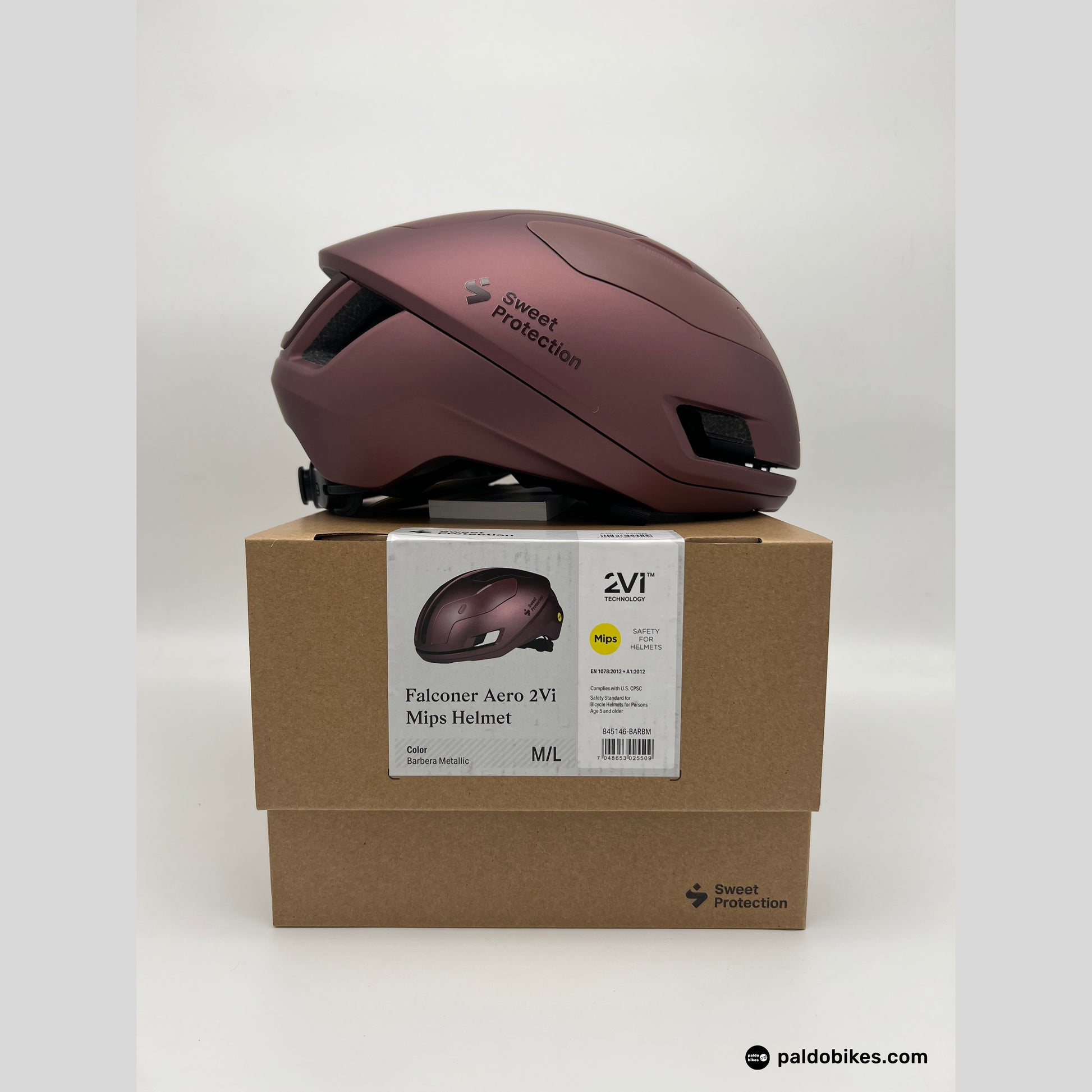 m-l - Sweet Protection Falconer Aero 2Vi Mips Helmet - Barbera Metallic - Premium Cycling Gear Paldo Bikes