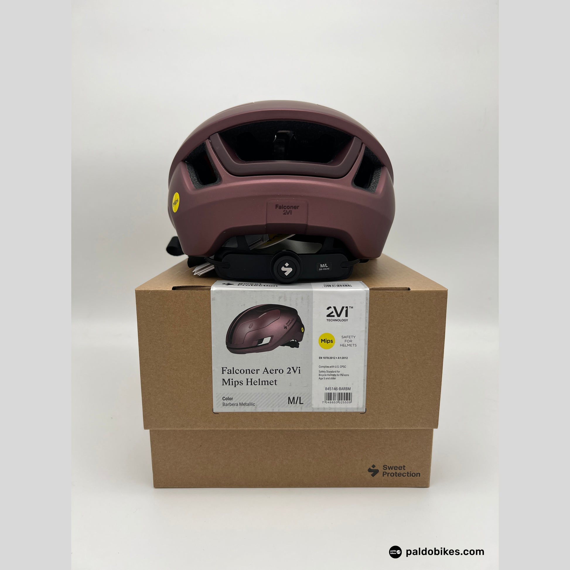l-xl - Sweet Protection Falconer Aero 2Vi Mips Helmet - Barbera Metallic - Authentic Road Cycling Gear Paldo Bikes Cavite