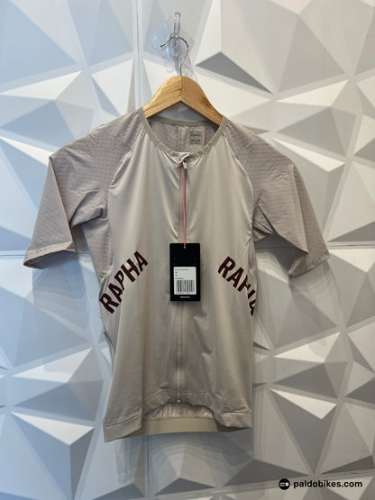 Large - Rapha Men's Pro Team Aero Jersey - SPK Silver Gray / Rum Raisin - Authentic Road Cycling Gear Paldo Bikes Cavite