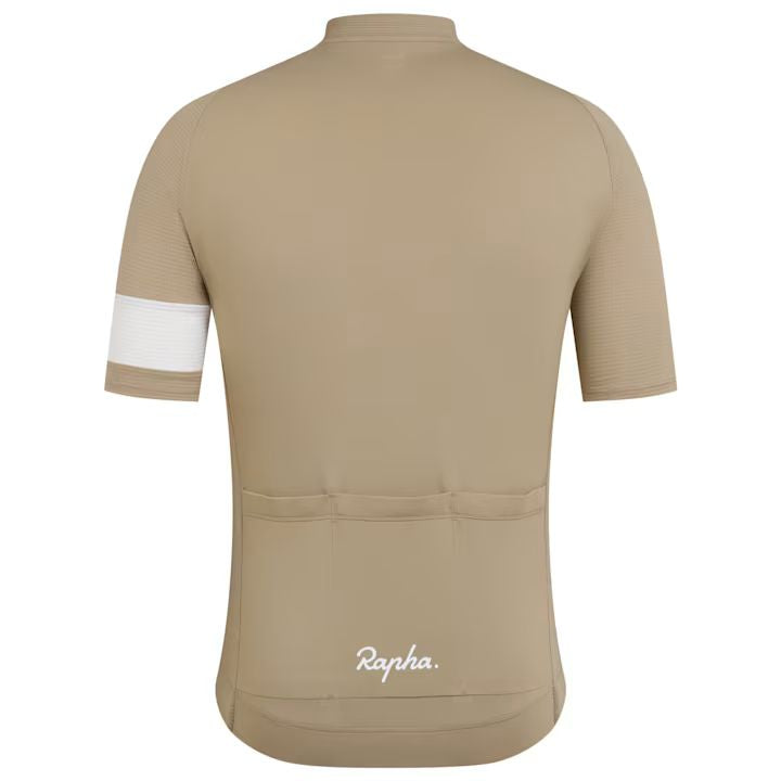 Medium - Rapha Men's Core Lightweight Jersey - THW Tan / White - Paldo Bikes Shop Bacoor Cavite