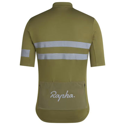 Medium - Rapha Men's Brevet Jersey - Dark Khaki / Silver - Paldo Bikes Shop Bacoor Cavite