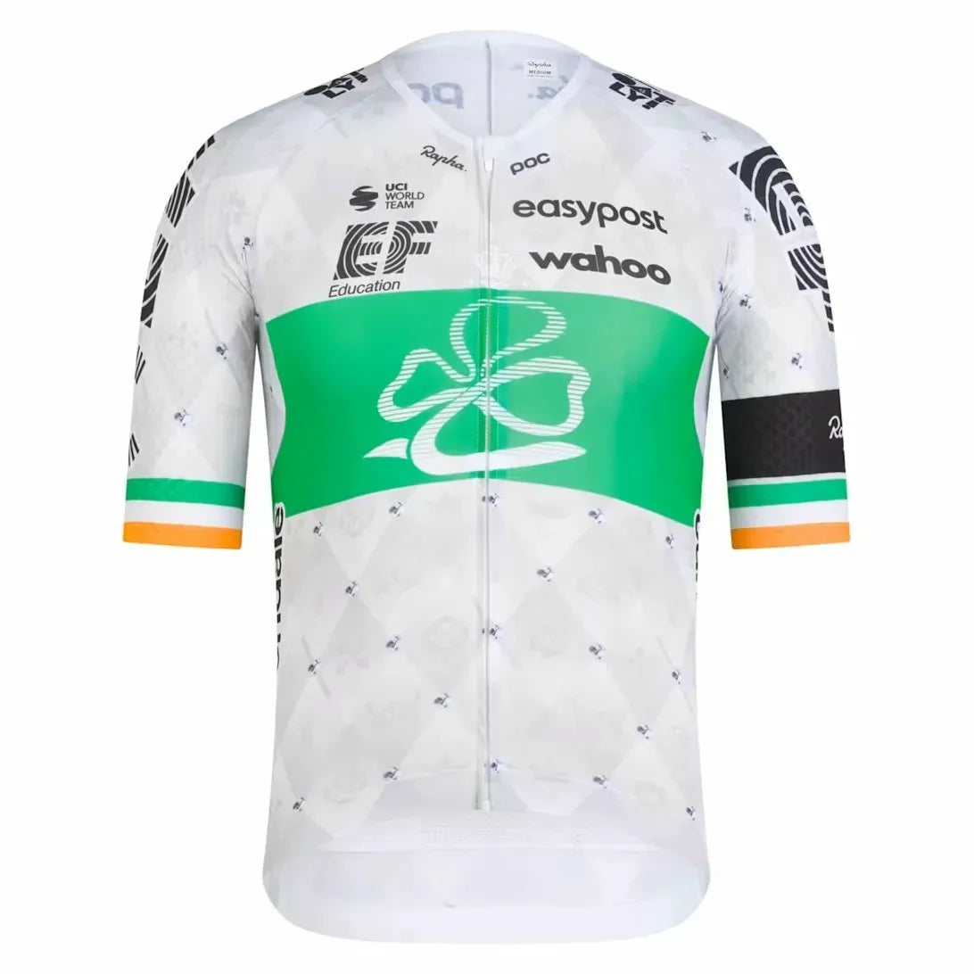 Cycling jersey of Rapha Pro Team Training Ireland National Champion white background