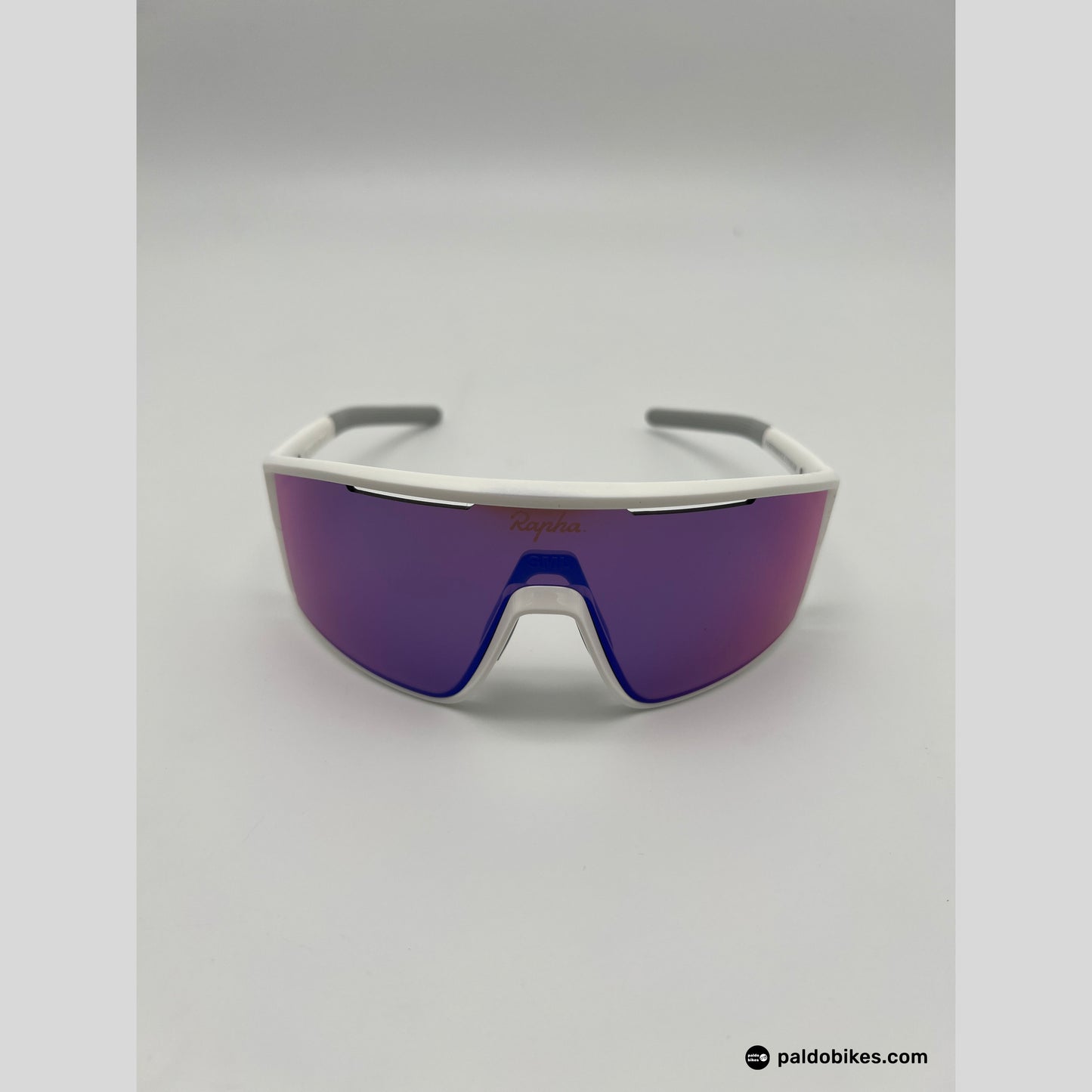Rapha Pro Team Full Frame Glasses - White / Pink Blue Lens - Paldo Bikes Cavite