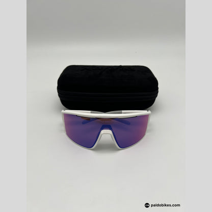 Rapha Pro Team Full Frame Glasses - White / Pink Blue Lens - Premium Cycling Gear Paldo Bikes