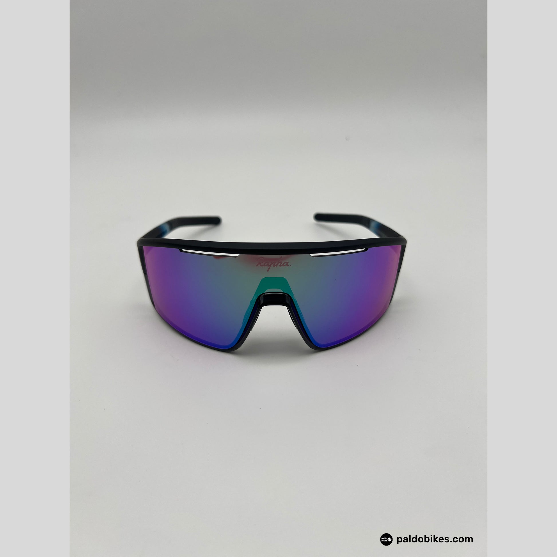 Rapha Pro Team Full Frame Glasses - Dark Navy / Purple Green Lens - Premium Cycling Gear Paldo Bikes